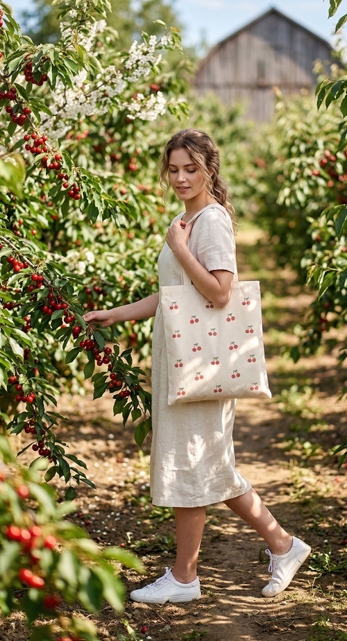 COMBO C-1 , Coquette Aesthetic Canvas Tote Bags