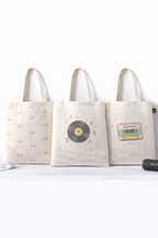 COMBO G-1 , Music Aesthetic Canvas Tote Bags