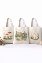 COMBO J-1 ,Animal Print Canvas Tote Bags