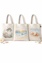 COMBO K-1 ,Y2K Smiley & Retro Print Tote Combo (Pack of 3) – Trendy College Bags