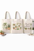 COMBO N-1 , Cute Fruit Print Canvas Tote Bags