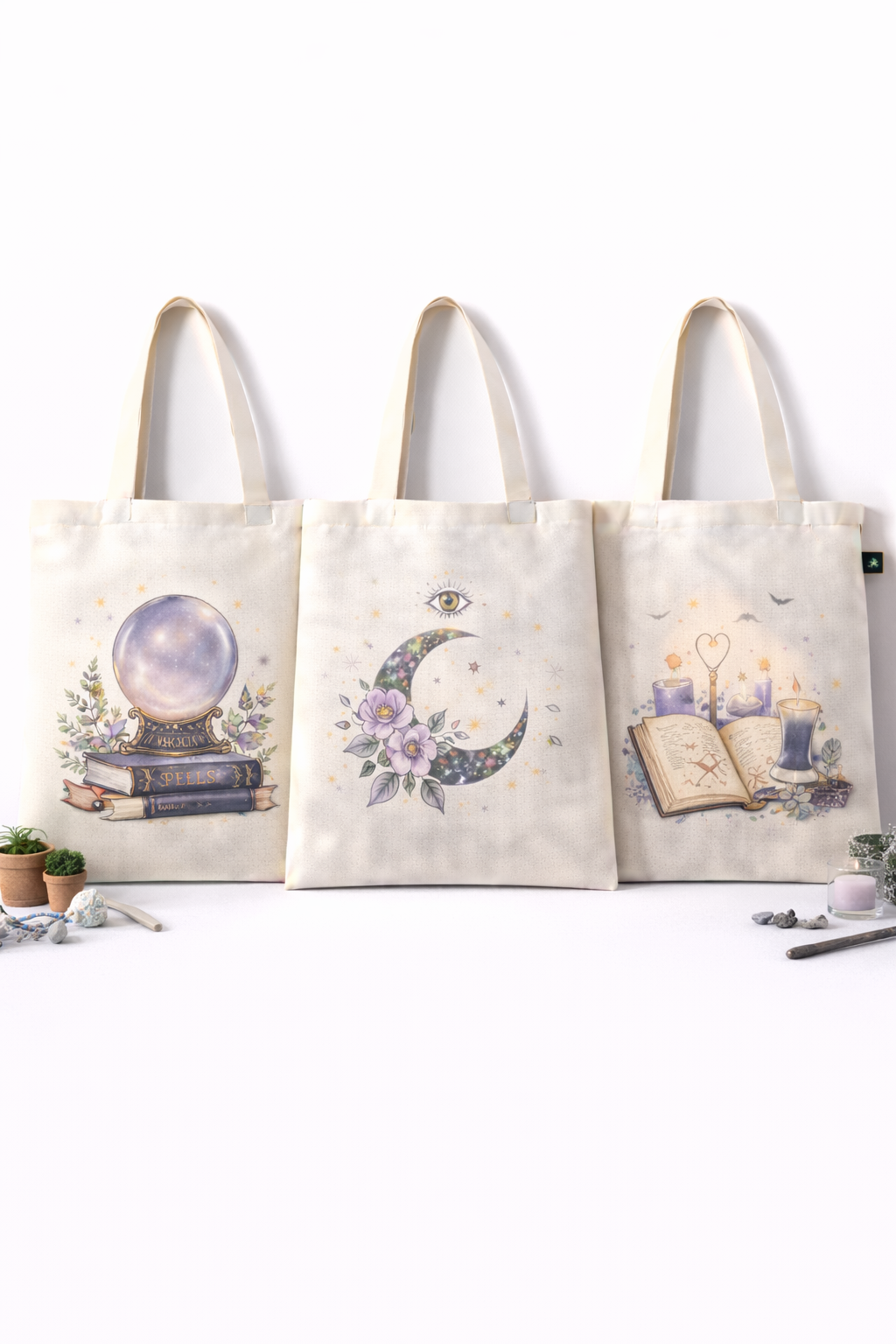 COMBO P-1 ,Yoga & Wellness Canvas Tote Bags