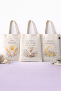 COMBO Q-1 , Travel Aesthetic Canvas Tote Bags