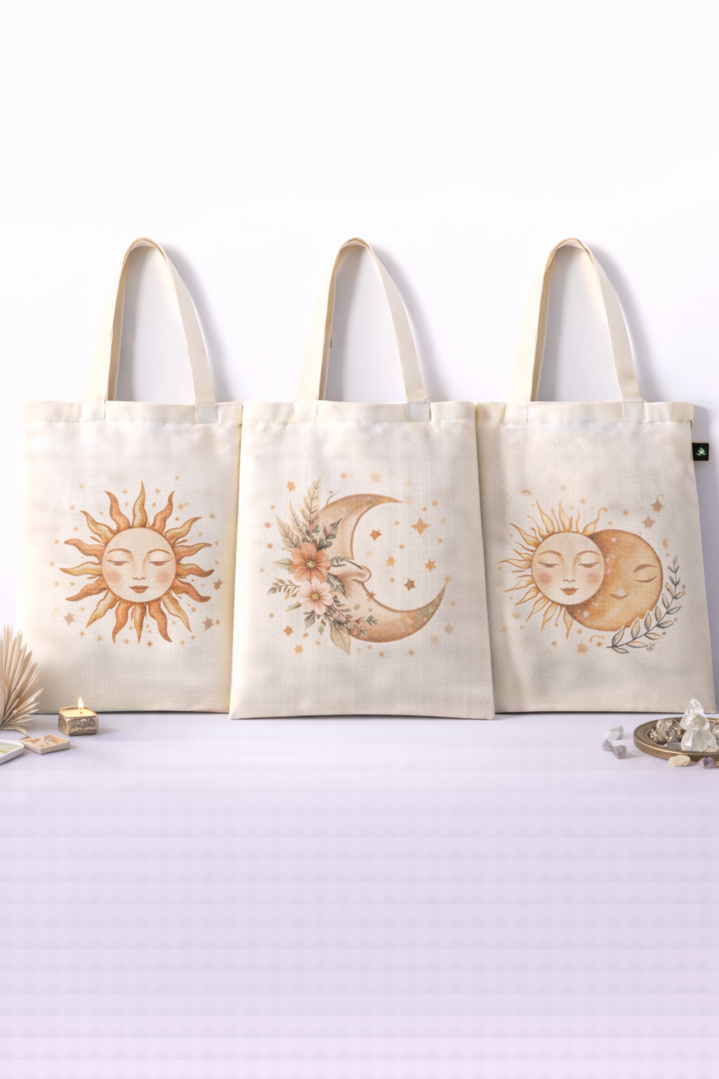 COMBO S-1 , Abstract Art Canvas Tote Bags