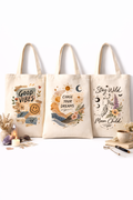 COMBO W-1 , Mental Health Aesthetic Canvas Tote Bags