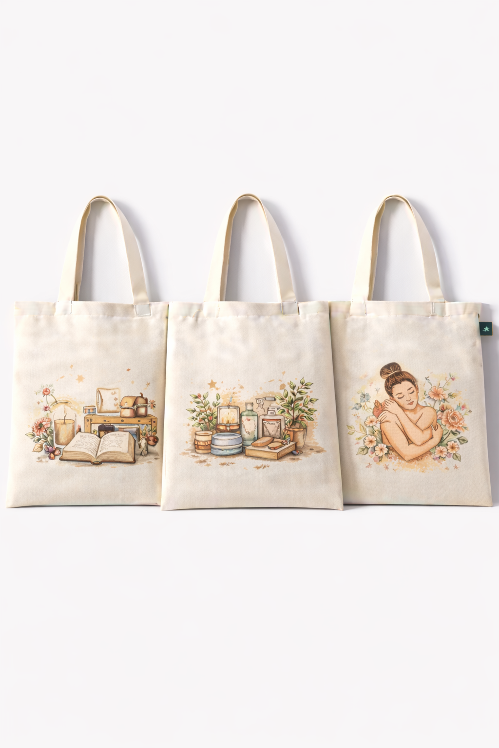 COMBO Y-1 , Galaxy Aesthetic Canvas Tote Bags