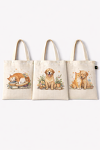 COMBO Z-1 , Cartoon Fun Canvas Tote Bags