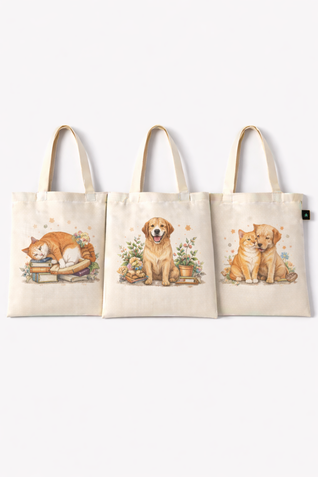 COMBO Z-1 , Cartoon Fun Canvas Tote Bags