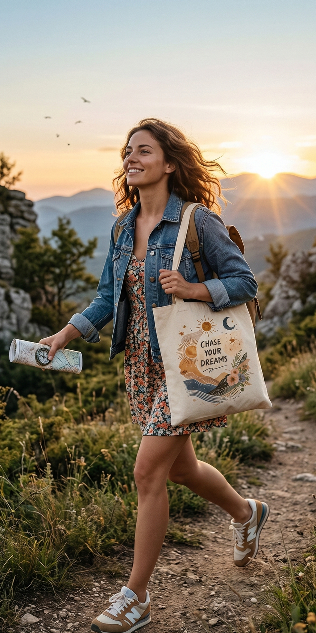 COMBO W-1 , Mental Health Aesthetic Canvas Tote Bags