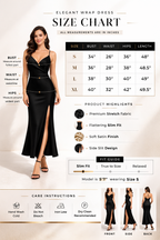 Elegant Slim Fit Black Evening Dress