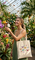 COMBO E-1 ,Butterfly Aesthetic Canvas Tote Bags